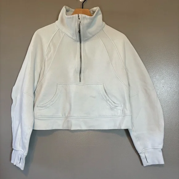 Lululemon M/L Scuba Oversize Funnel Neck Sweatshirt Blue Linen - Picture 2 of 7